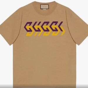GUCCI MENS TSHIRT CAMEL, PURPLE, YELLOW